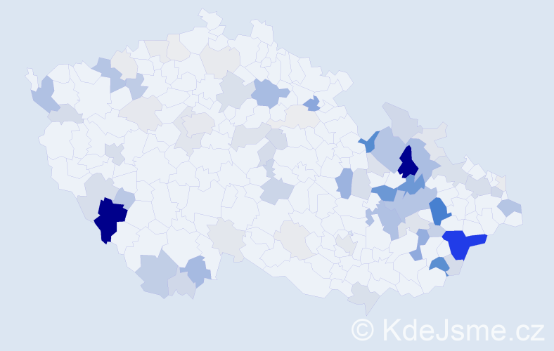 Příjmení: 'Bubela', počet výskytů 238 v celé ČR