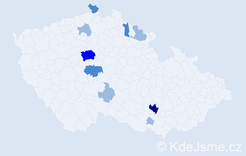 Příjmení: 'Bermannová', počet výskytů 17 v celé ČR