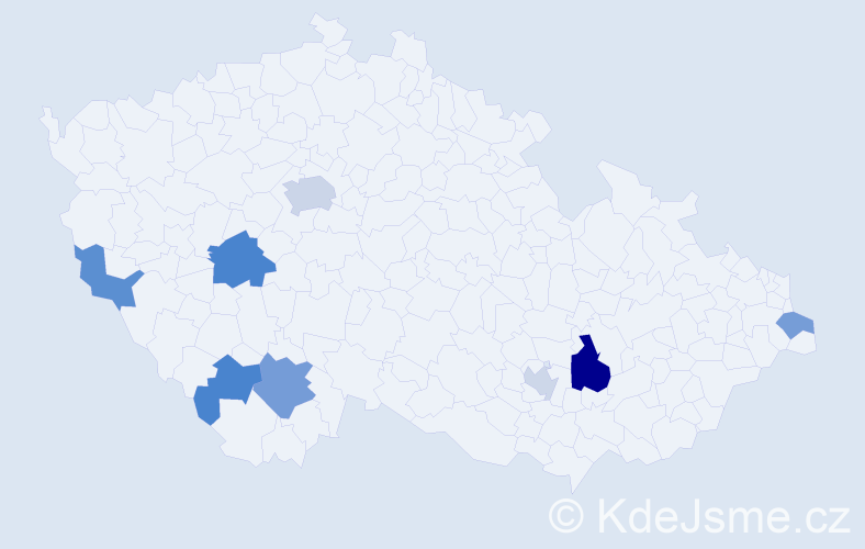 Příjmení: 'Dzurenda', počet výskytů 14 v celé ČR