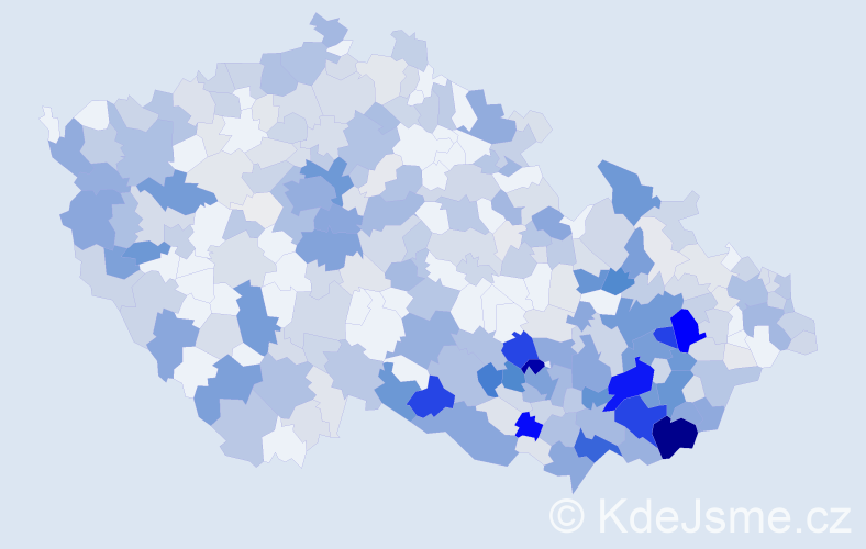 Příjmení: 'Králíková', počet výskytů 1712 v celé ČR