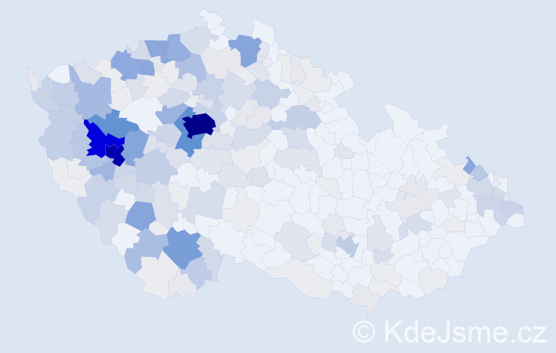 Příjmení: 'Pašek', počet výskytů 1005 v celé ČR