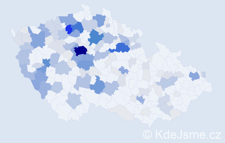 Příjmení: 'Volák', počet výskytů 522 v celé ČR