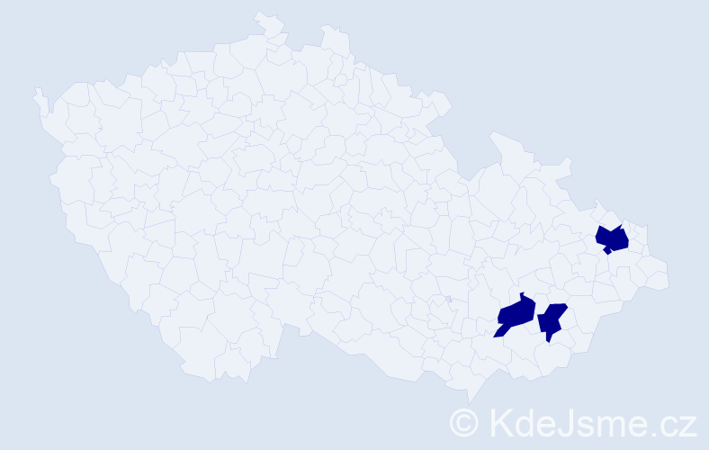 Příjmení: 'Pohonič', počet výskytů 3 v celé ČR