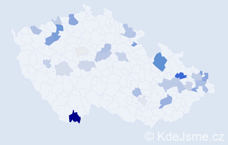 Příjmení: 'Matis', počet výskytů 76 v celé ČR