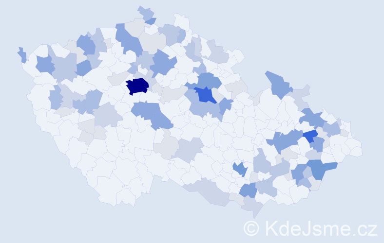 Příjmení: 'Dubec', počet výskytů 304 v celé ČR
