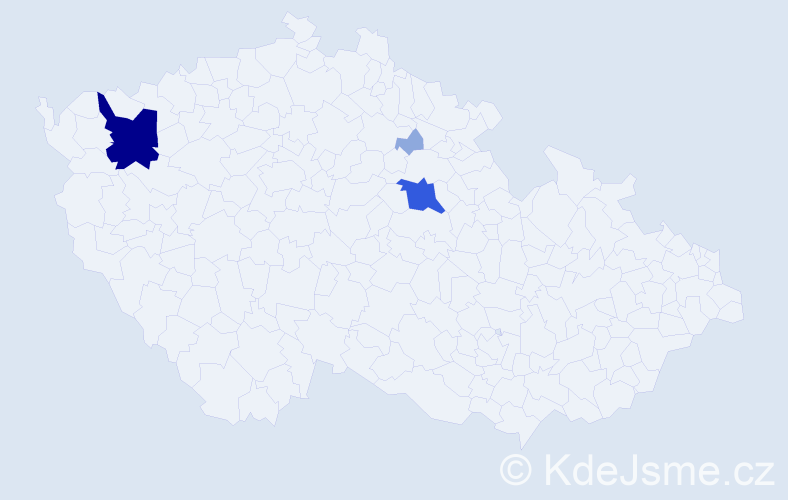 Příjmení: 'Bubeliny', počet výskytů 9 v celé ČR