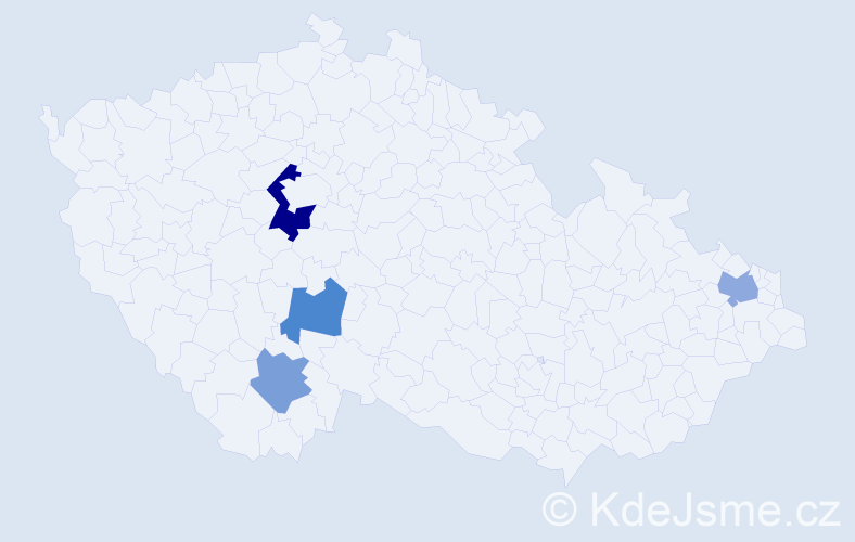 Příjmení: 'Kiselicová', počet výskytů 13 v celé ČR