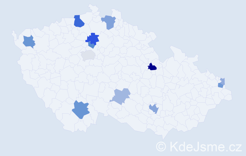 Příjmení: 'Krautschneider', počet výskytů 26 v celé ČR