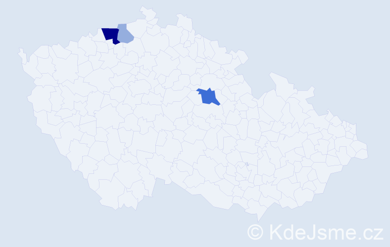 Příjmení: 'Endr', počet výskytů 9 v celé ČR