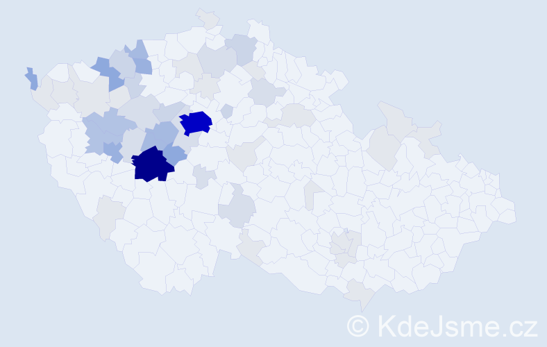 Příjmení: 'Skuhrovec', počet výskytů 191 v celé ČR