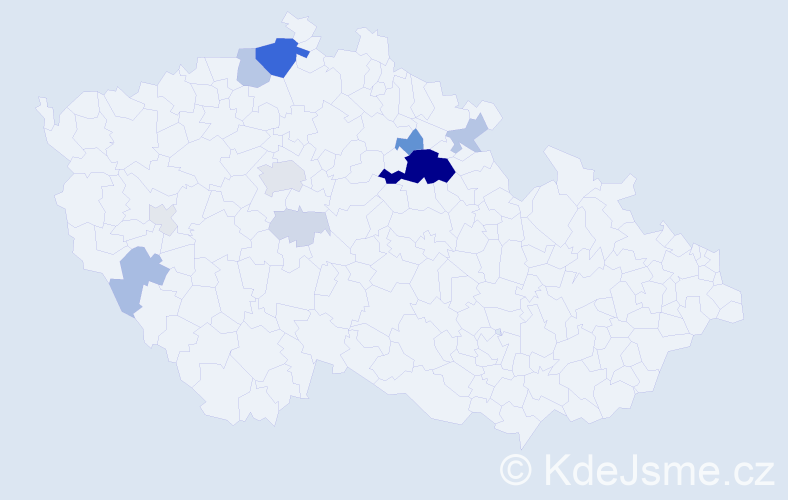 Příjmení: 'Hypius', počet výskytů 56 v celé ČR