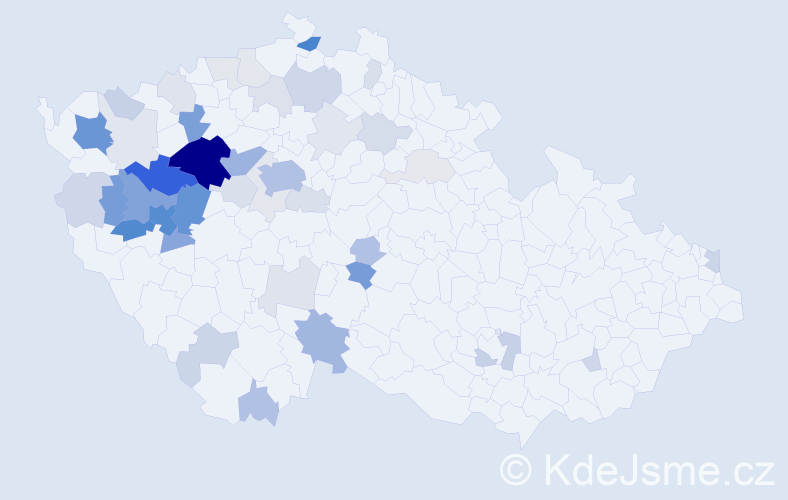 Příjmení: 'Franče', počet výskytů 154 v celé ČR