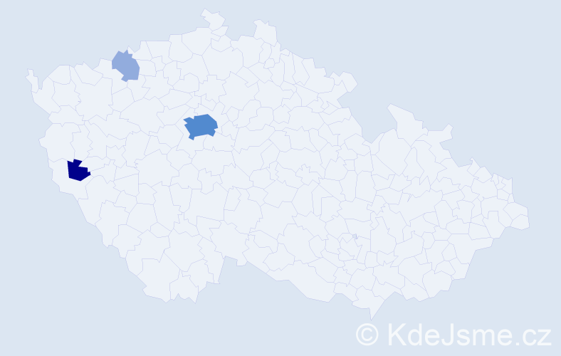 Příjmení: 'Kubertová', počet výskytů 24 v celé ČR