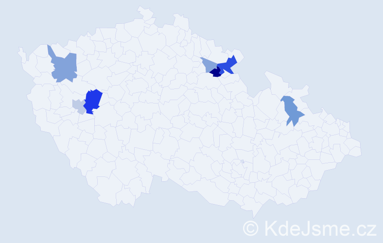 Příjmení: 'Andreovská', počet výskytů 22 v celé ČR