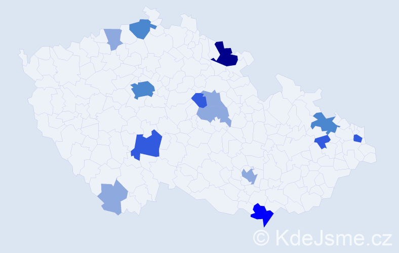 Příjmení: 'Ronge', počet výskytů 33 v celé ČR