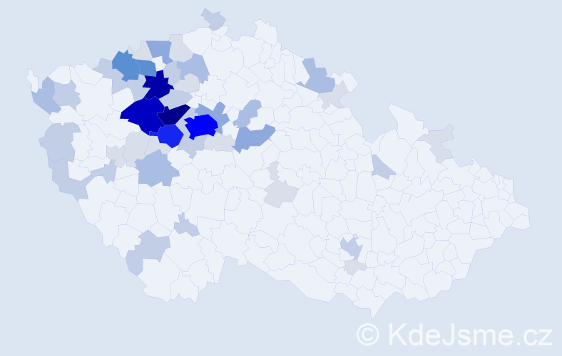 Příjmení: 'Mikovcová', počet výskytů 175 v celé ČR