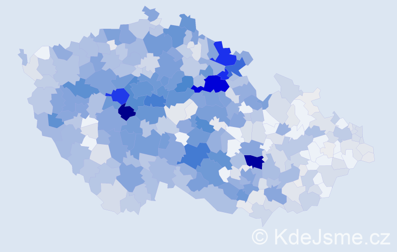 Příjmení: 'Souček', počet výskytů 3753 v celé ČR