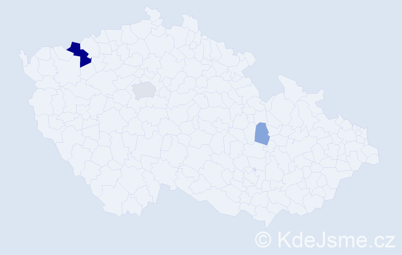 Příjmení: 'Zubčeková', počet výskytů 12 v celé ČR