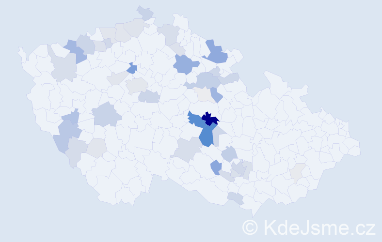 Příjmení: 'Hamák', počet výskytů 151 v celé ČR