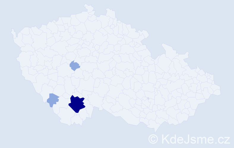 Příjmení: 'Hejko', počet výskytů 9 v celé ČR
