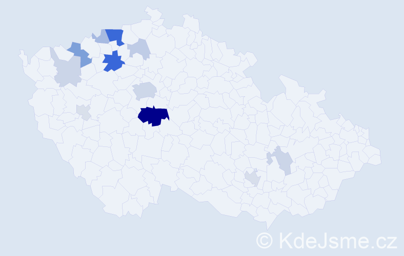 Příjmení: 'Wainer', počet výskytů 38 v celé ČR