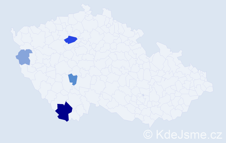 Příjmení: 'Kozelová', počet výskytů 10 v celé ČR