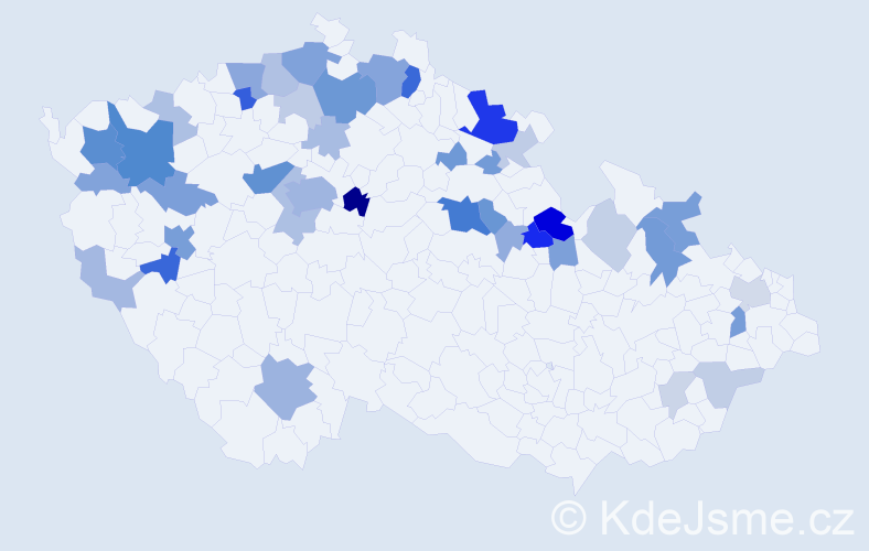 Příjmení: 'Kaufmannová', počet výskytů 119 v celé ČR