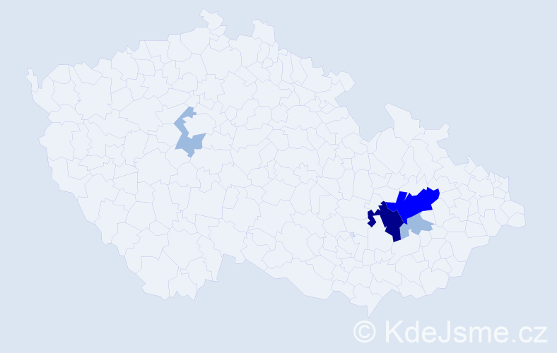 Příjmení: 'Slavovová', počet výskytů 9 v celé ČR