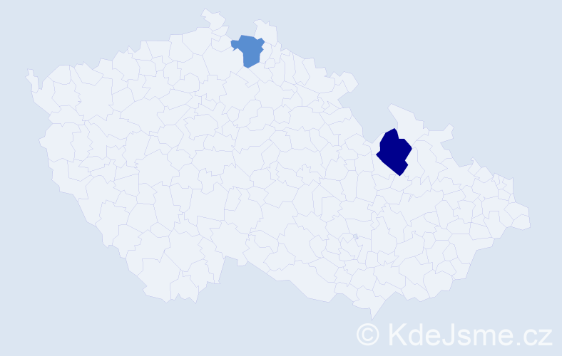 Příjmení: 'Bitterlichová', počet výskytů 5 v celé ČR
