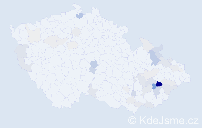 Příjmení: 'Matela', počet výskytů 124 v celé ČR