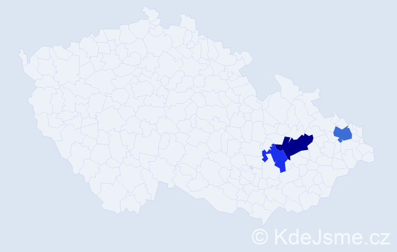 Příjmení: 'Lulovičová', počet výskytů 5 v celé ČR