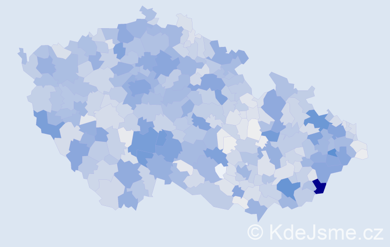 Příjmení: 'Vaňková', počet výskytů 7934 v celé ČR