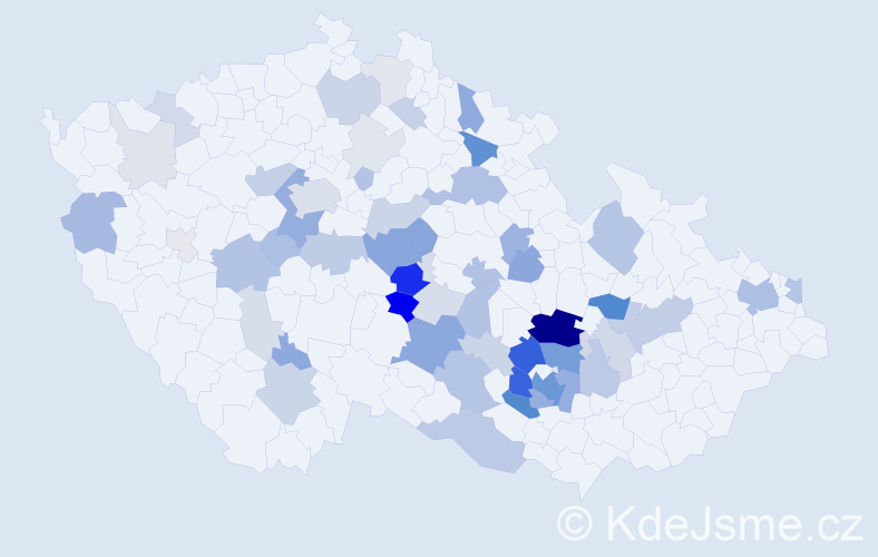 Příjmení: 'Tejkal', počet výskytů 192 v celé ČR