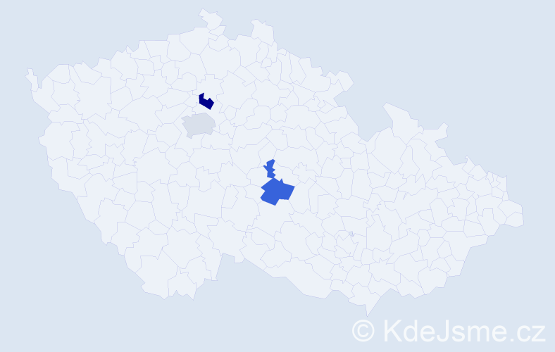 Příjmení: 'Vargoško', počet výskytů 3 v celé ČR