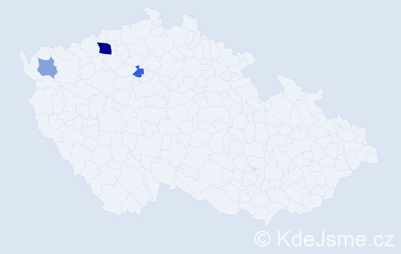 Příjmení: 'Bansetová', počet výskytů 6 v celé ČR