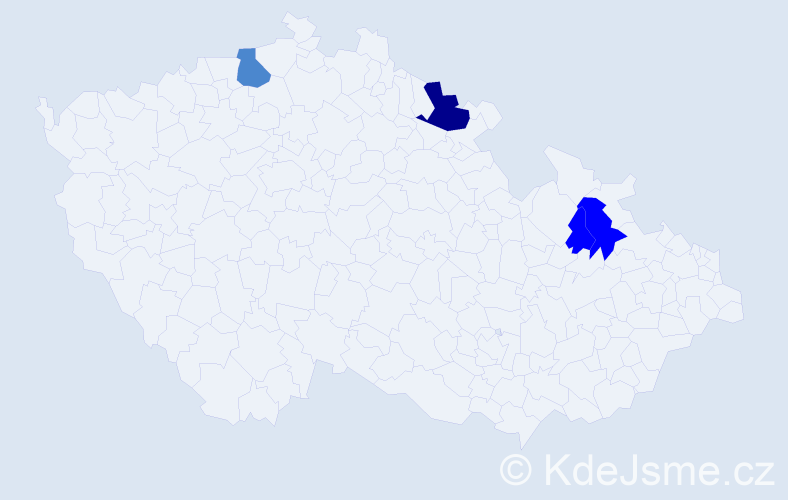 Příjmení: 'Dávidik', počet výskytů 8 v celé ČR