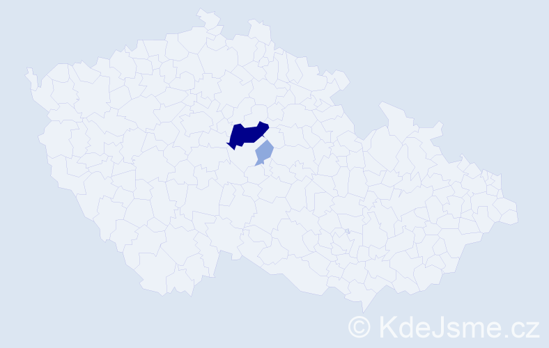 Příjmení: 'Machán', počet výskytů 7 v celé ČR