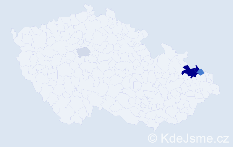 Příjmení: 'Plánovská', počet výskytů 8 v celé ČR