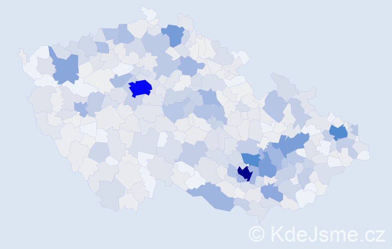 Příjmení: 'Hudec', počet výskytů 2261 v celé ČR
