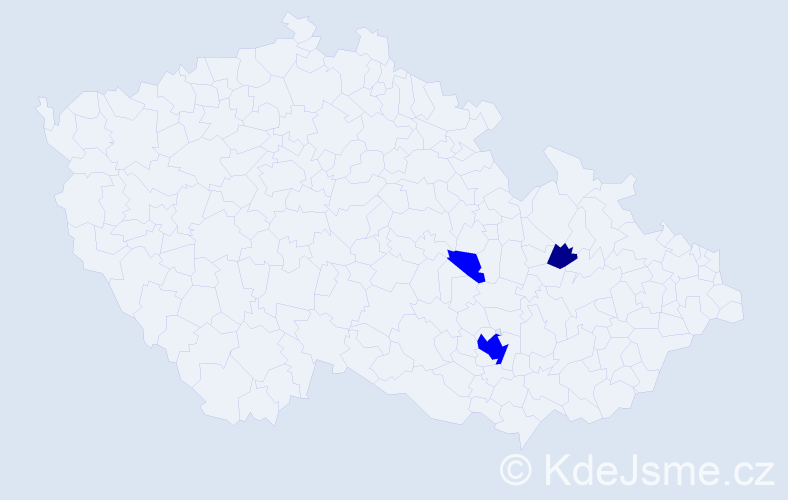 Příjmení: 'Klanic', počet výskytů 4 v celé ČR