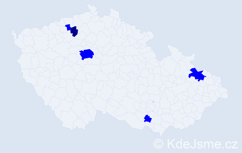 Příjmení: 'Herczová', počet výskytů 6 v celé ČR
