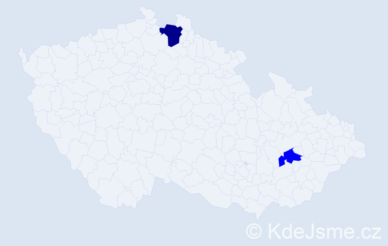 Příjmení: 'Gaivas', počet výskytů 3 v celé ČR