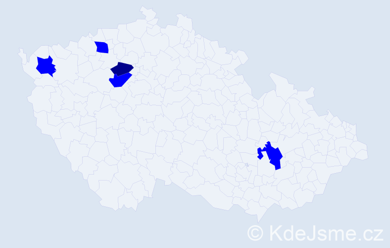 Příjmení: 'Voitl', počet výskytů 6 v celé ČR