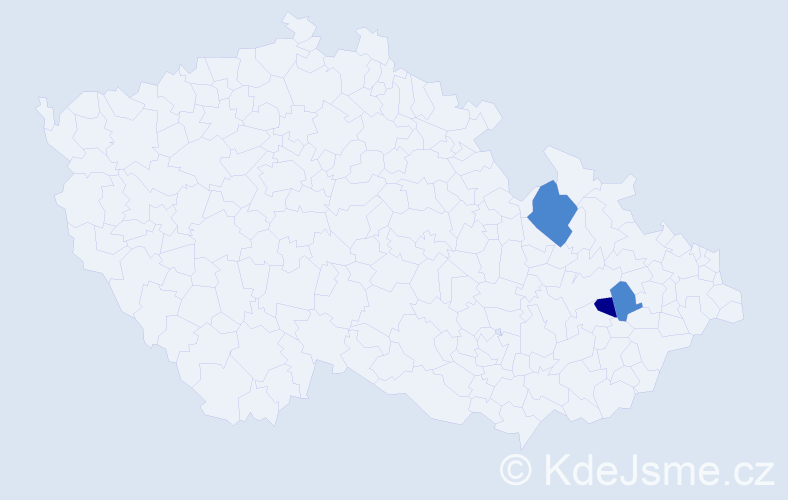 Příjmení: 'Zenáhla', počet výskytů 5 v celé ČR