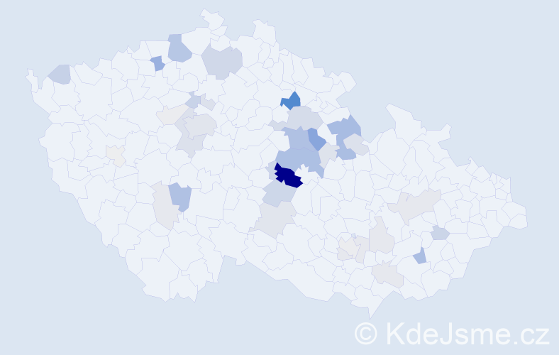Příjmení: 'Mudruňková', počet výskytů 123 v celé ČR
