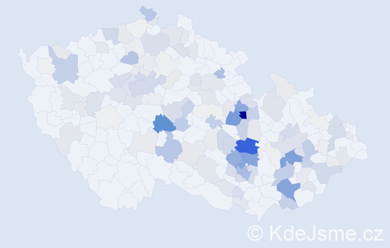 Příjmení: 'Borek', počet výskytů 561 v celé ČR