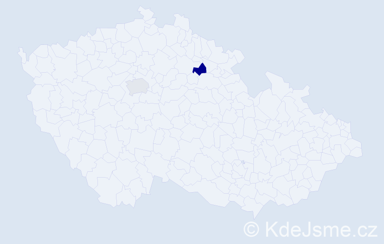 Příjmení: 'Butterworth', počet výskytů 2 v celé ČR