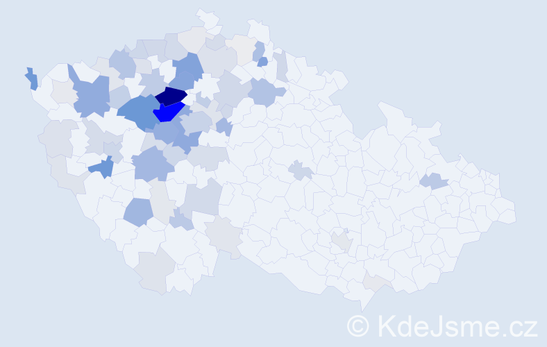 Příjmení: 'Náprstková', počet výskytů 269 v celé ČR