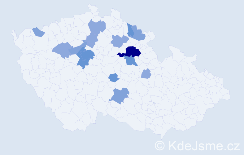Příjmení: 'Vendler', počet výskytů 40 v celé ČR