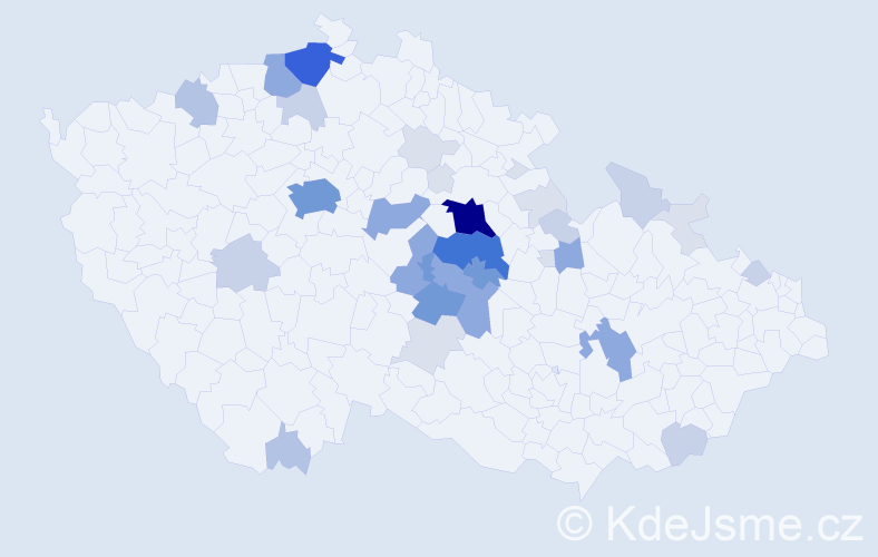 Příjmení: 'Korejtková', počet výskytů 134 v celé ČR
